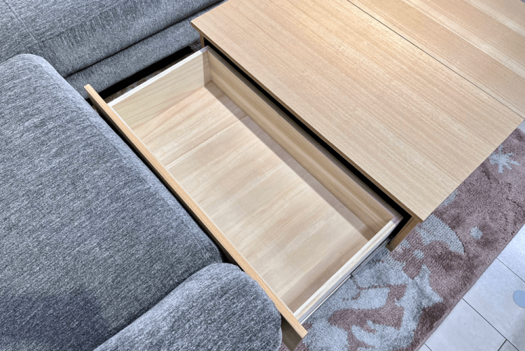 カンロム　リビングテーブル リビングテーブル イクサ 天板90LTサークルRN + LT脚ハの字BK【大型